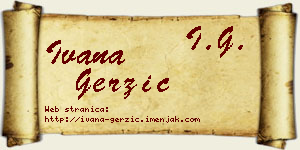 Ivana Gerzić vizit kartica